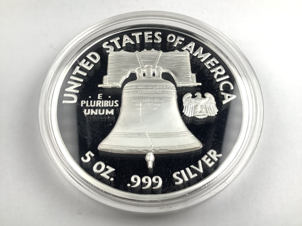 5 Ounce Silver Round .999 - 3