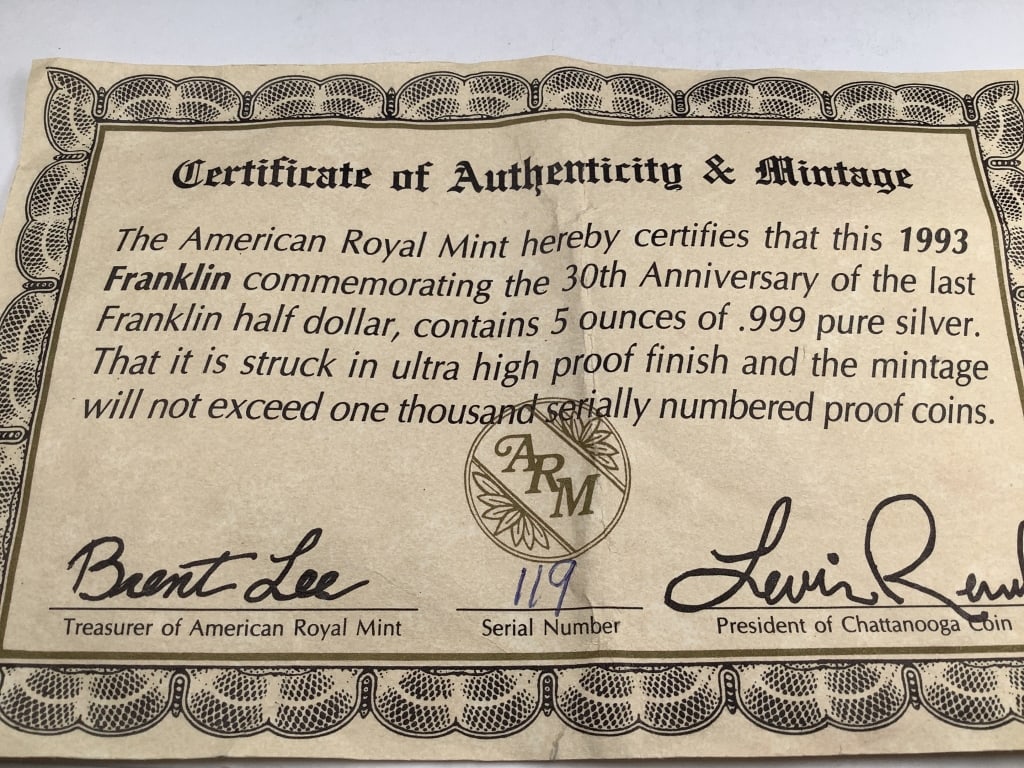 5 Ounce Silver Round .999 - 4