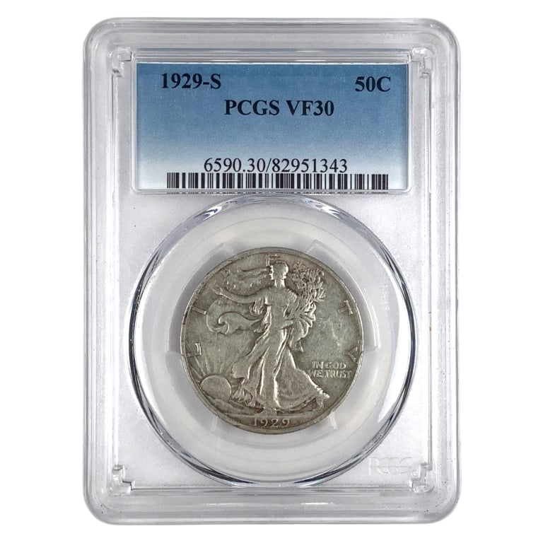 1929 S WL Half Dollar PCGS VF30: See pictures