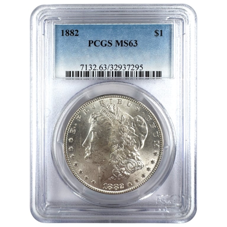 1882 Morgan Dollar PCGS MS63: See pictures