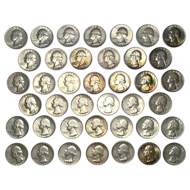 40 Silver Washington Quarters (1 of 6)