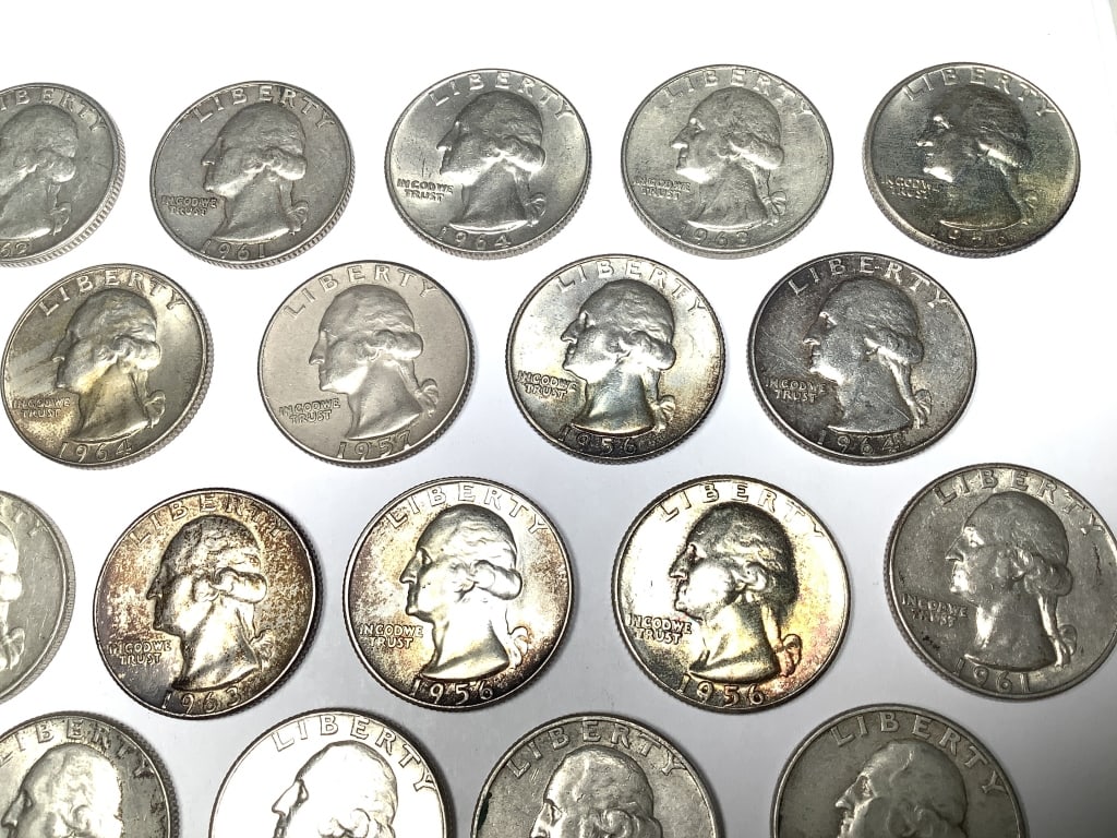 40 Silver Washington Quarters - 2