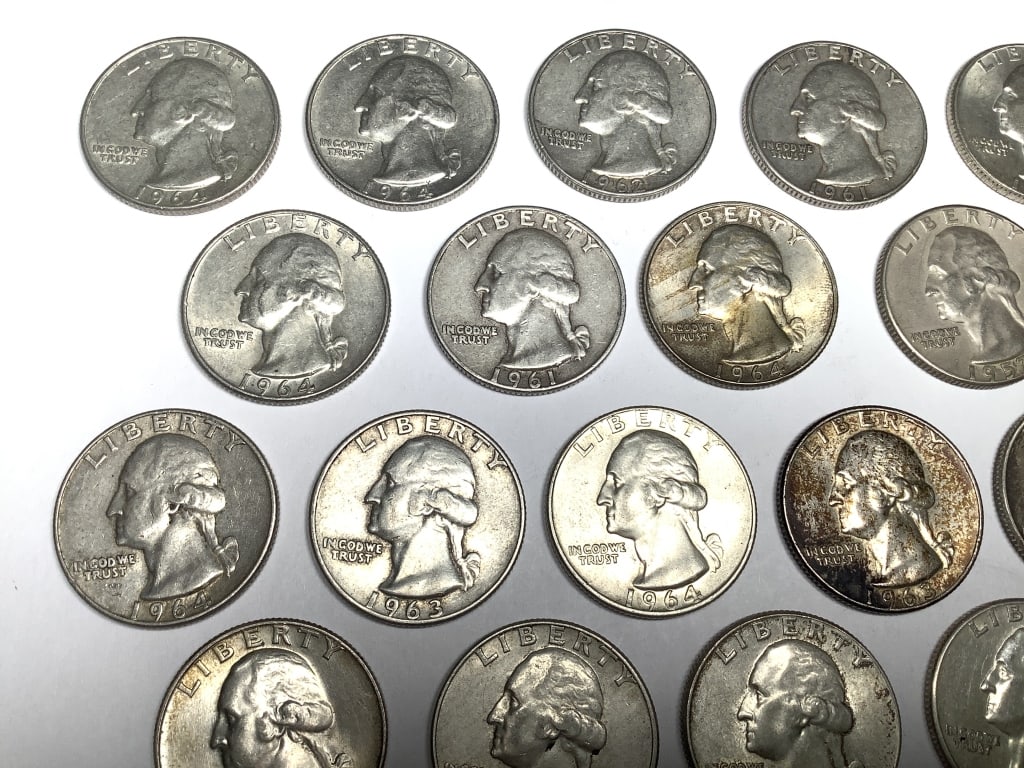 40 Silver Washington Quarters - 3