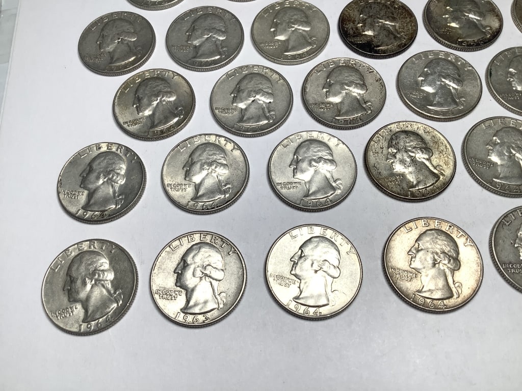 40 Silver Washington Quarters - 4