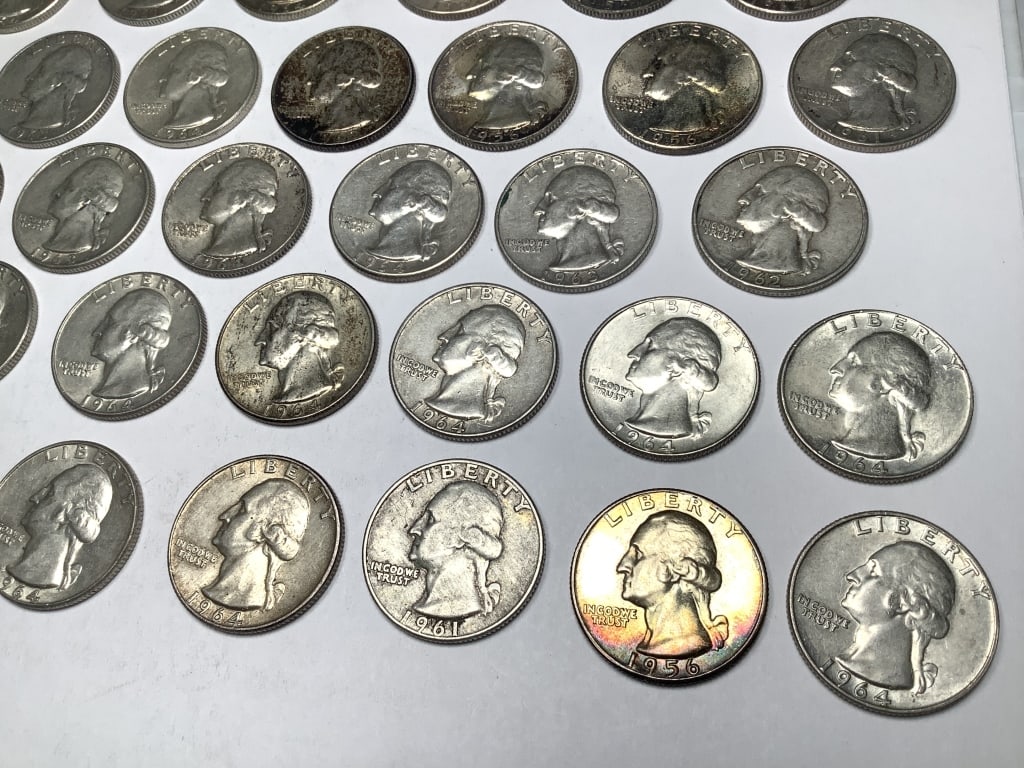 40 Silver Washington Quarters - 5