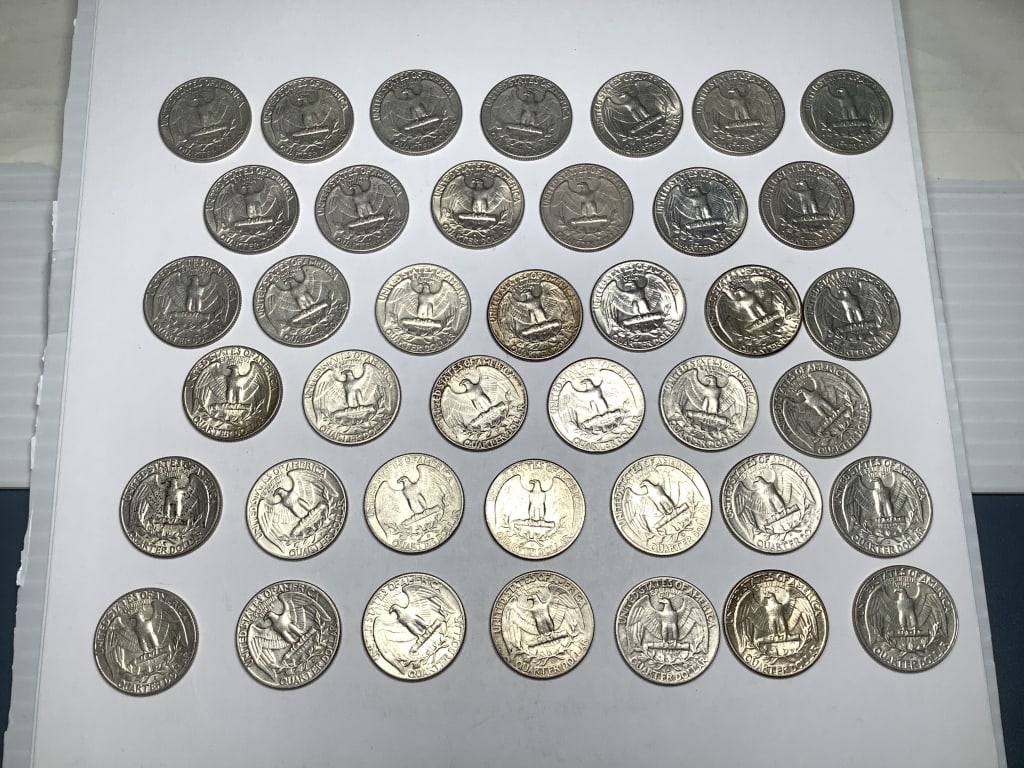 40 Silver Washington Quarters - 6