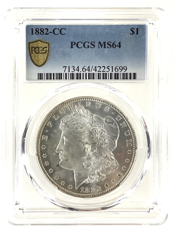 1882 CC Morgan Dollar PCGS MS64: See pictures