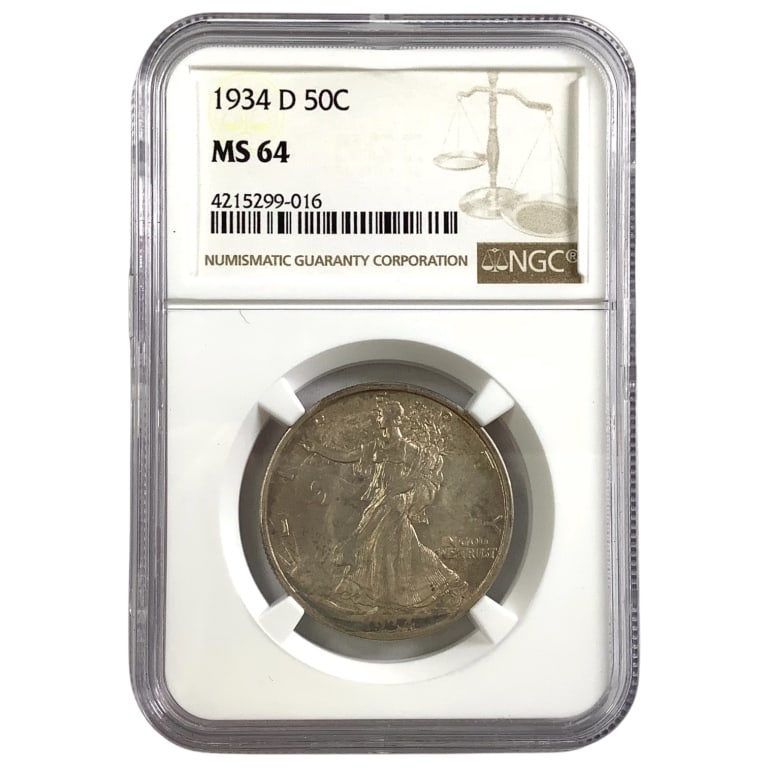 1934 D WL Half Dollar NGC MS64: See pictures