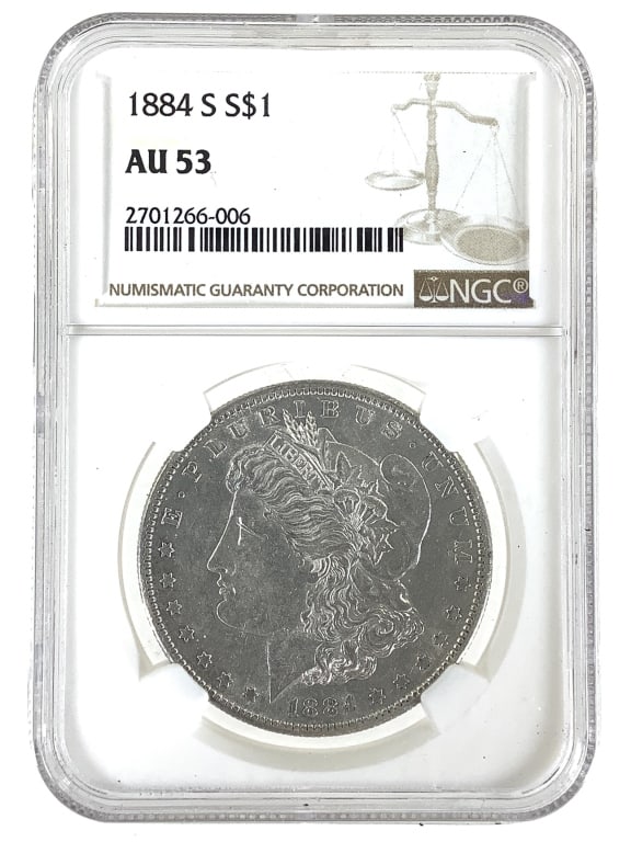 1884 S Morgan Dollar NGC AU53: See pictures