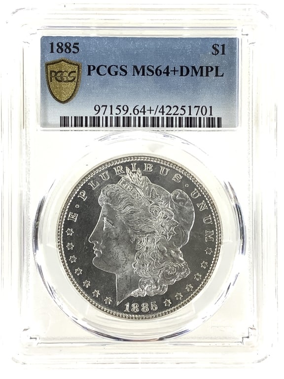 1885 Morgan Dollar PCGS MS64+ DMPL: See pictures
