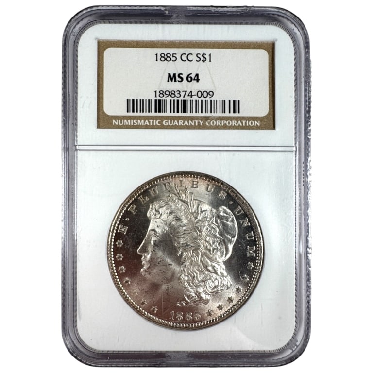 1885 CC Morgan Dollar NGC MS64: See pictures