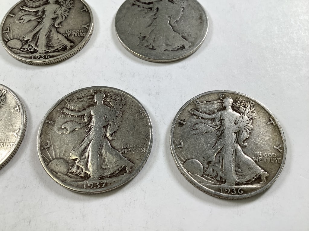 11 Walking Liberty Half Dollars - 5