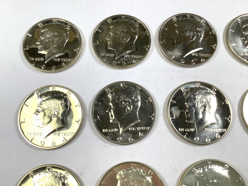 16 Proof 1964 Kennedy Half Dollars - 2