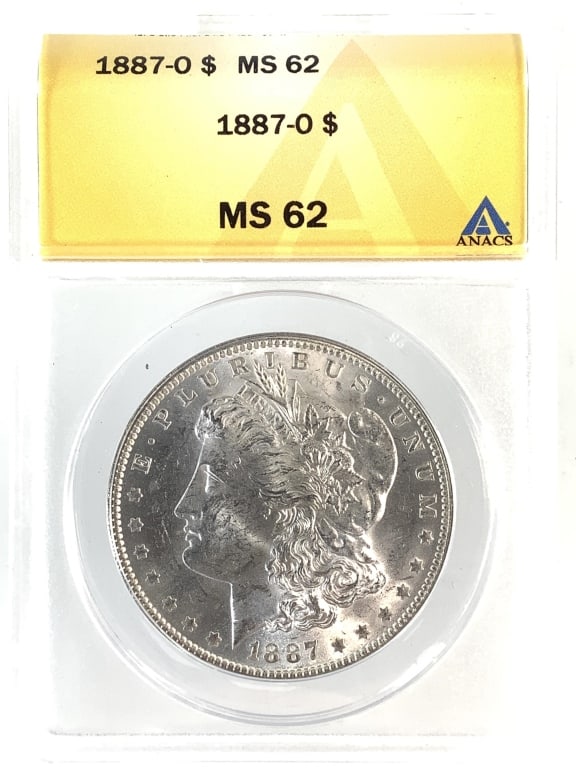 1887 O Morgan Dollar ANACS MS62: See pictures