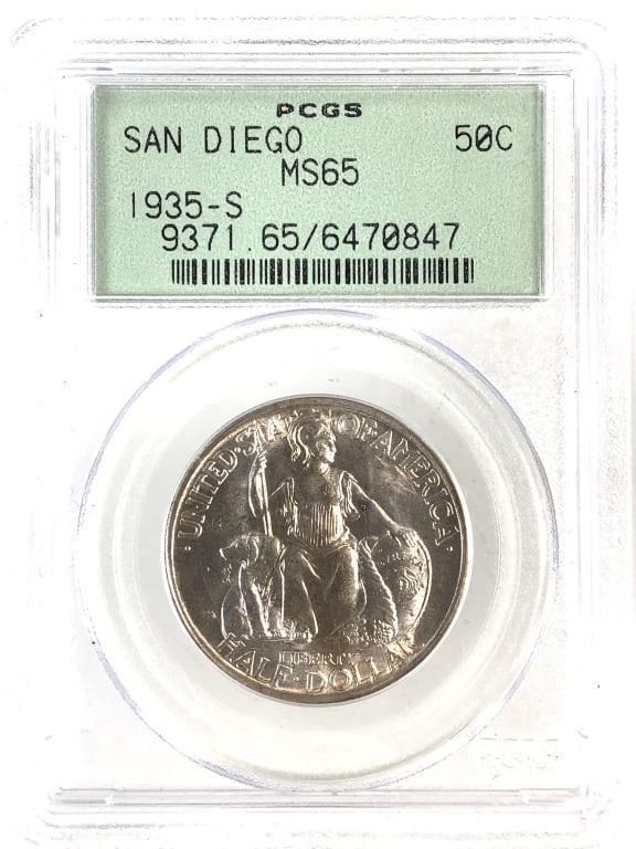 1935 S San Diego Commem Half PCGS MS65 (1 of 4)
