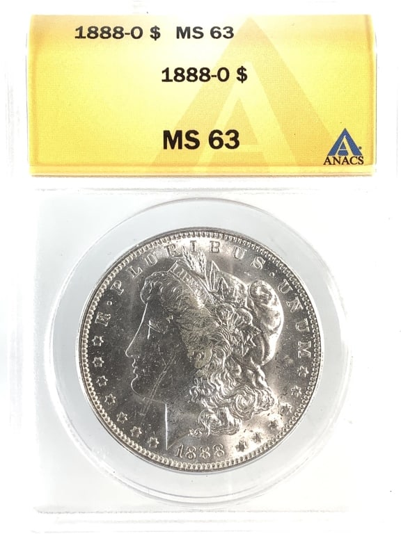 1888 O Morgan Dollar ANACS MS63: See pictures
