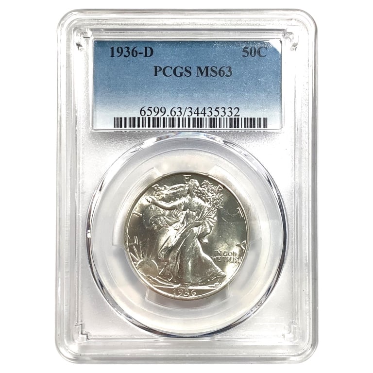 1936 D WL Half Dollar PCGS MS63: See pictures