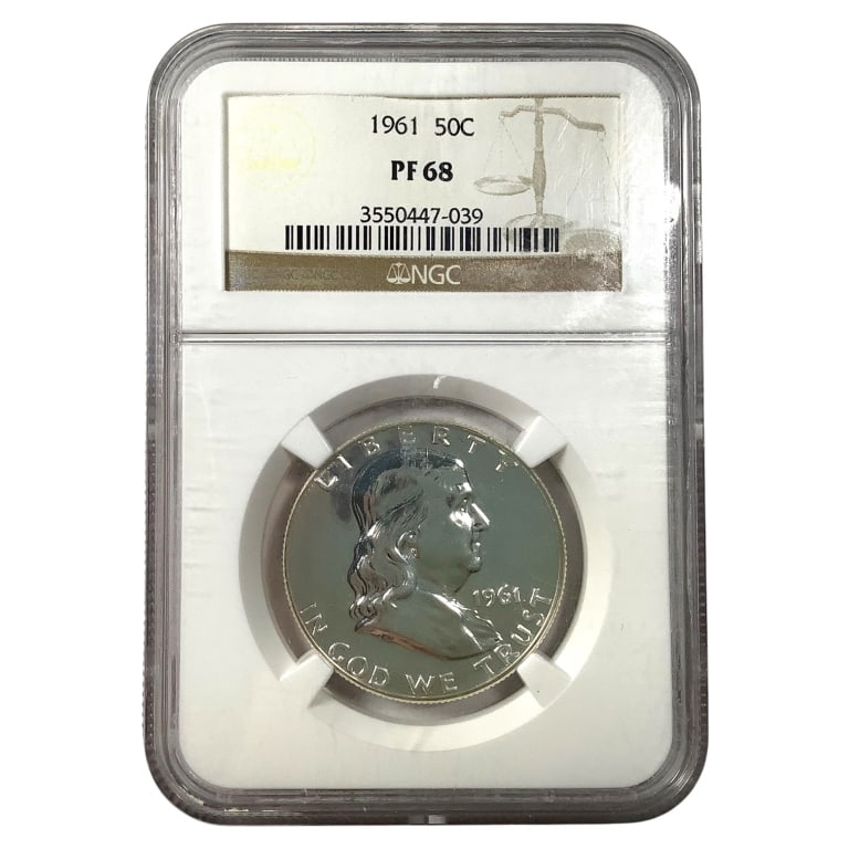 1961 Franklin Half Dollar Proof NGC PR68: See pictures