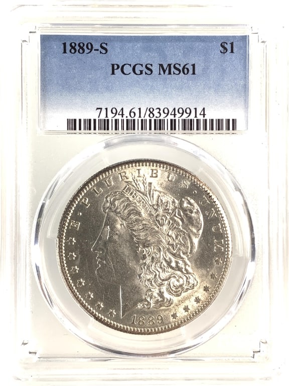 1889 S Morgan Dollar PCGS MS61: See pictures