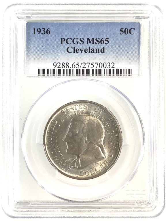 1936 Cleveland Commem HAlf PCGS MS65: See pictures