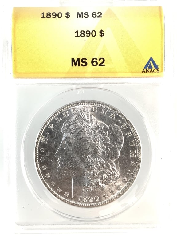 1890 Morgan Dollar ANACS MS62: See pictures