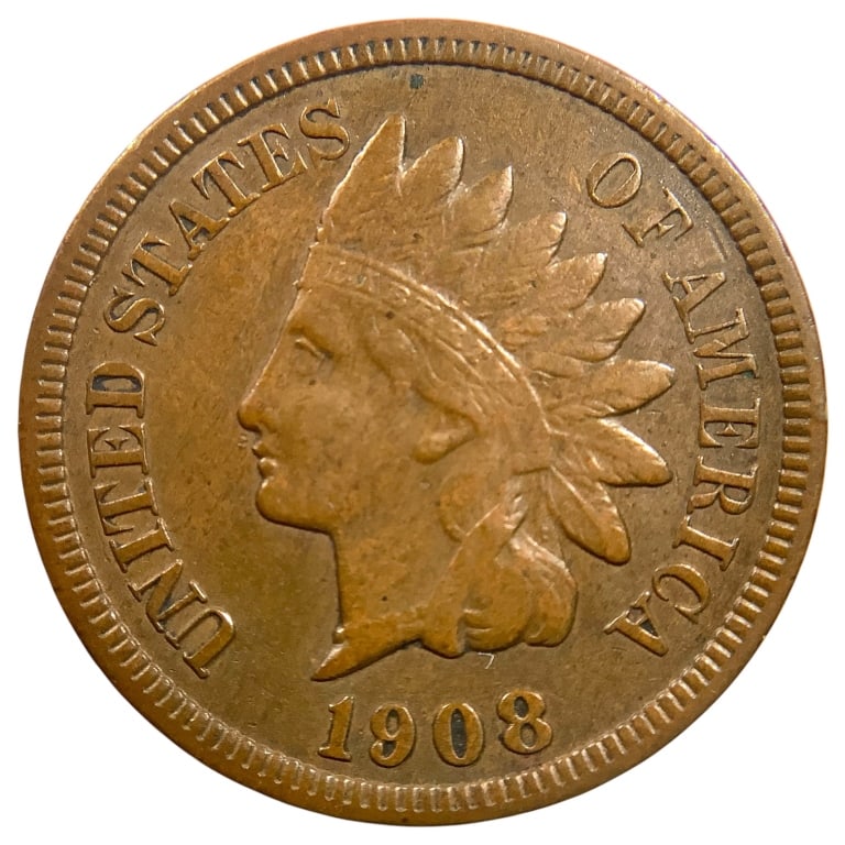 1908 S Indian Head Cent VF Condition Full LIBERTY: See pictures