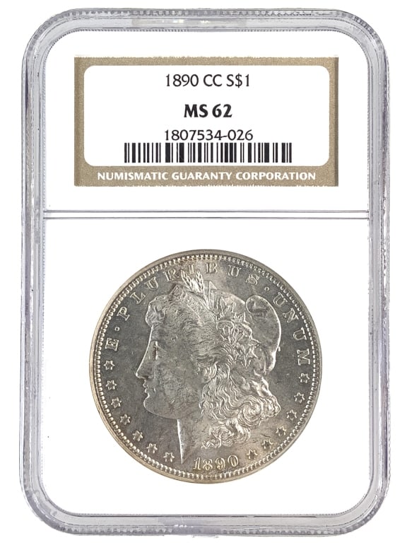1890 CC Morgan Dollar NGC MS62 - Very Nice Fields: See pictures