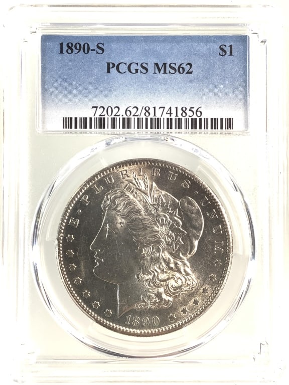 1890 S Morgan Dollar PCGS MS62: See pictures