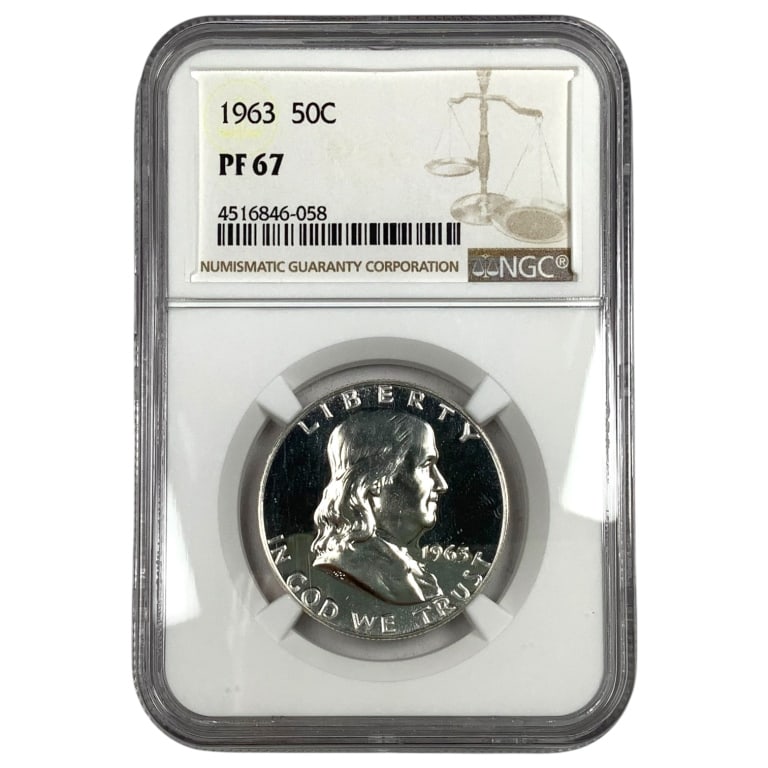 1963 Proof Franklin Half Dollar NGC PR67: See pictures