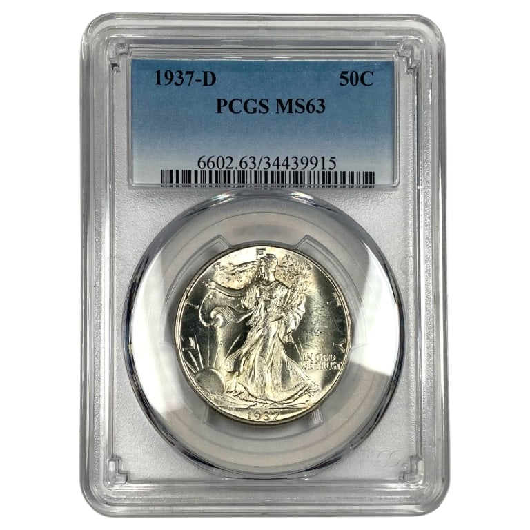 1937 D WL Half Dollar PCGS MS63: See pictures