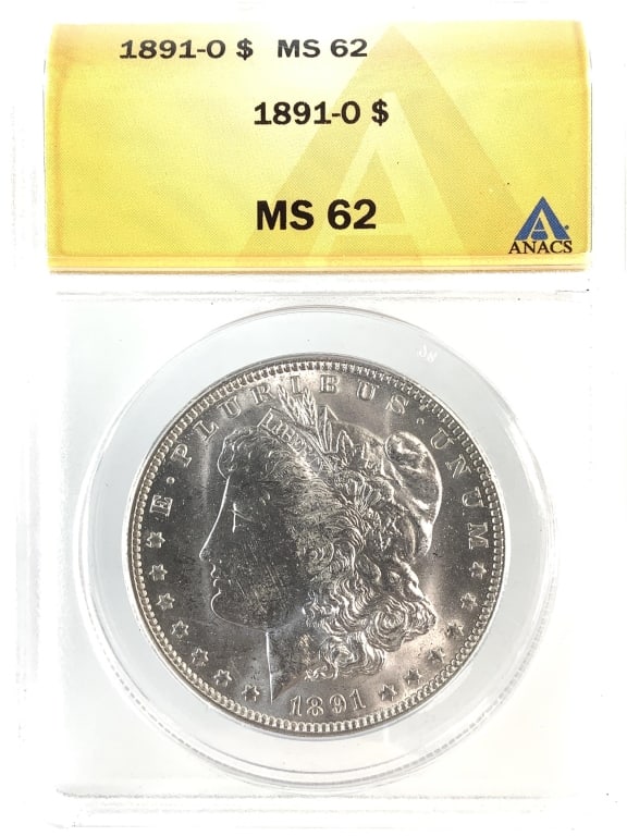 1891 O Morgan Dollar ANACS MS62: See pictures