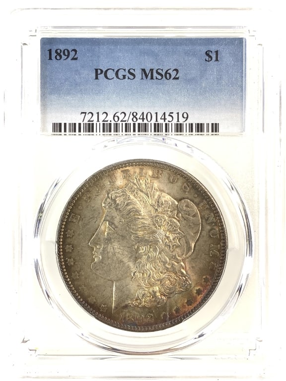 1892 Morgan Dollar PCGS MS62: See pictures