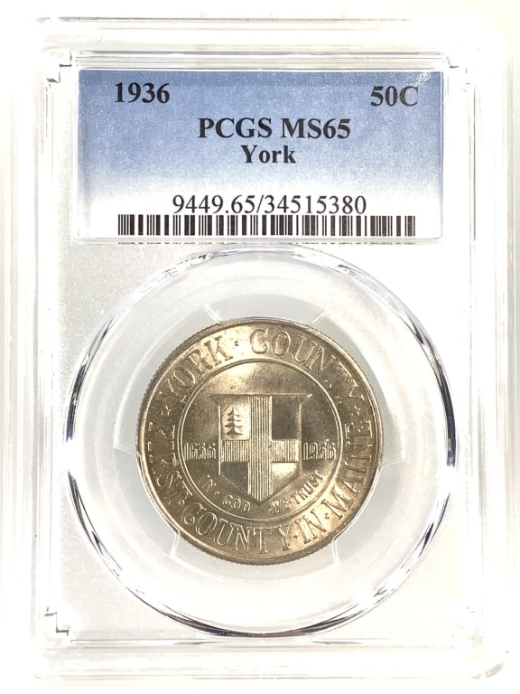 1936 York Commem Half PCGS MS65: See pictures