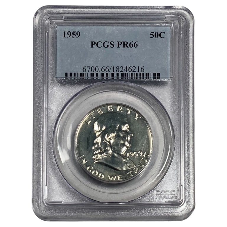 1959 Proof Franklin Half Dollar PCGS PR66: See pictures