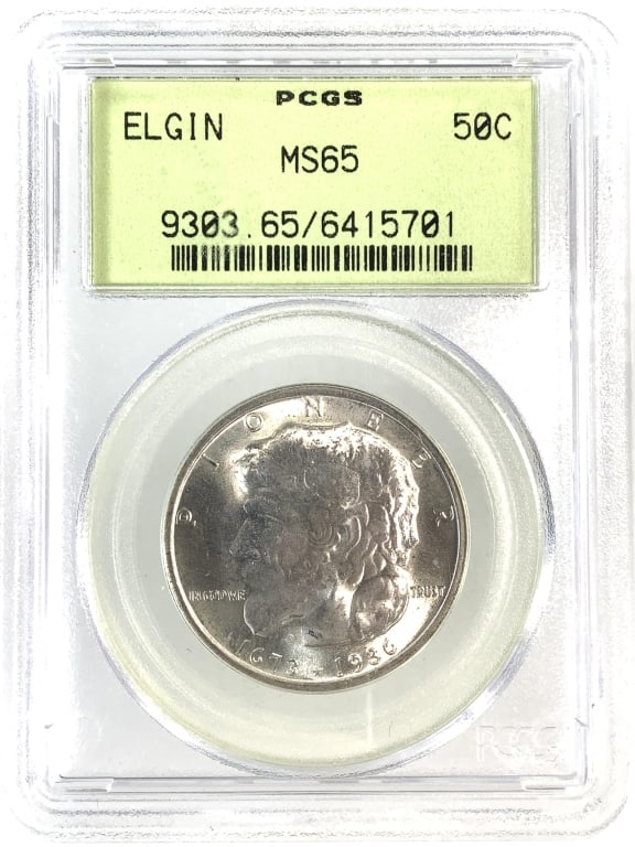 1936 Elgin Commem Half PCGS MS65 Early Holder: See pictures