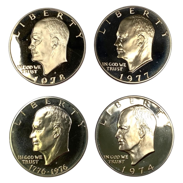4 Gem BU Proof Ike Dollars - Clad, in Tube (1 of 6)