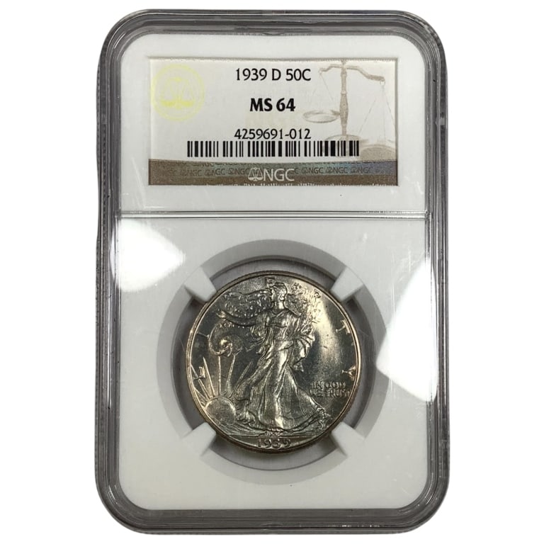 1939 D WL Half Dollar NGC MS64; Light Toning (1 of 4)