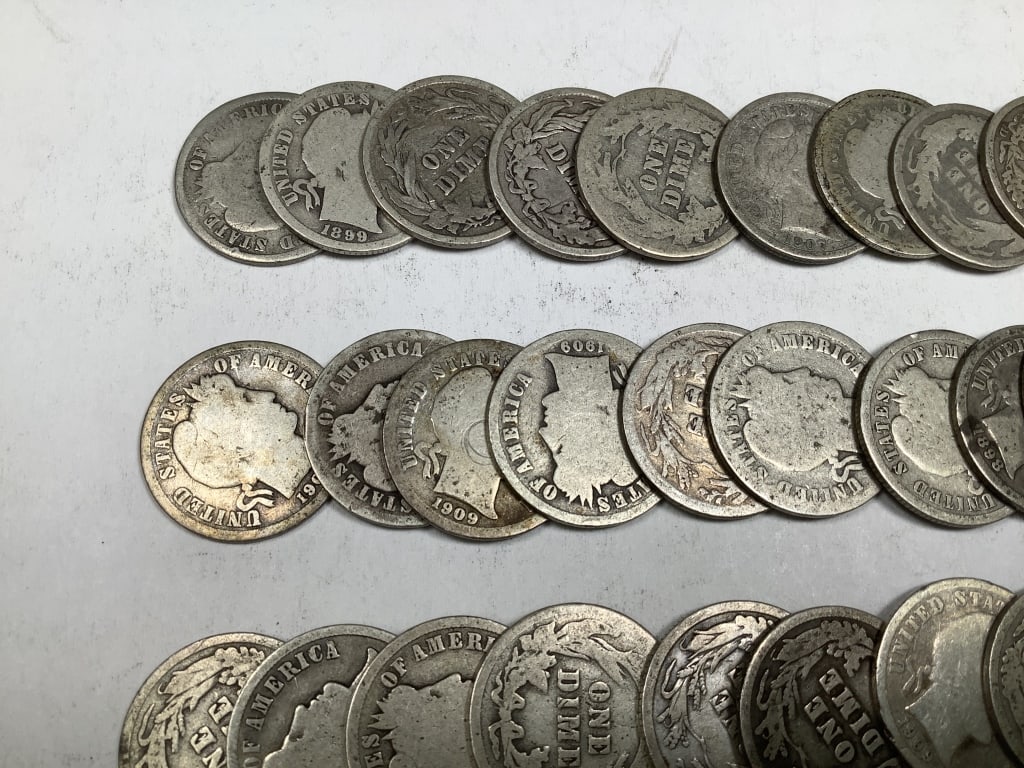 50 Barber Dimes; mixed Dates and Condition - 2