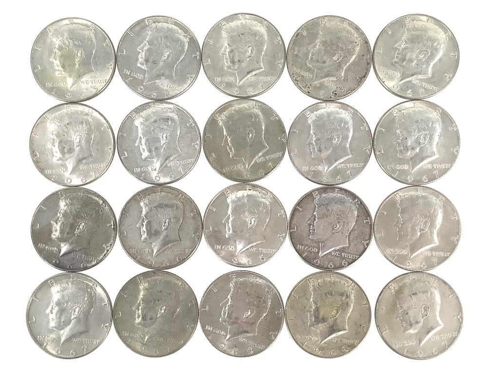 20 40% Kennedy Halfs in Tube: See pictures