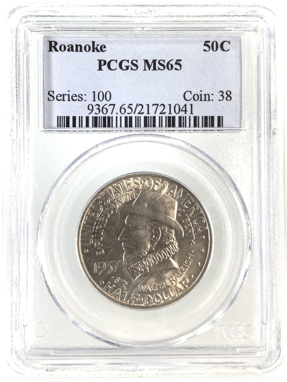 1937 Roanoke Commem Half PCGS MS65: See pictures