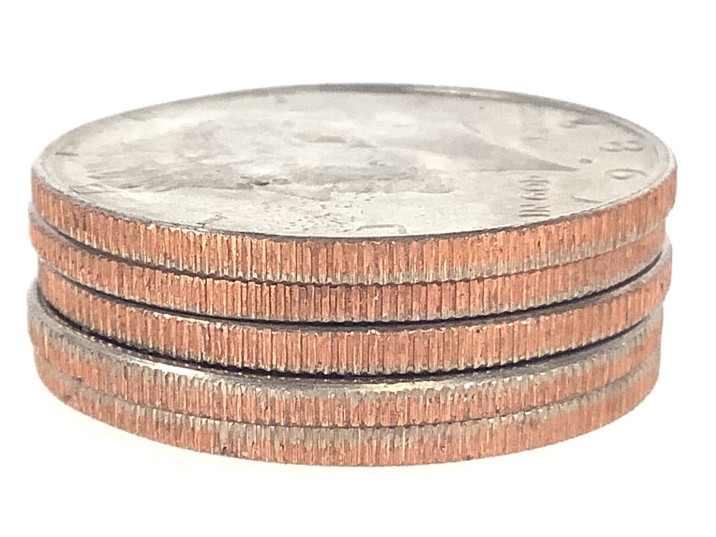 5 Error 1982 Kennedy Half Dollars - NO 'FG" - 9