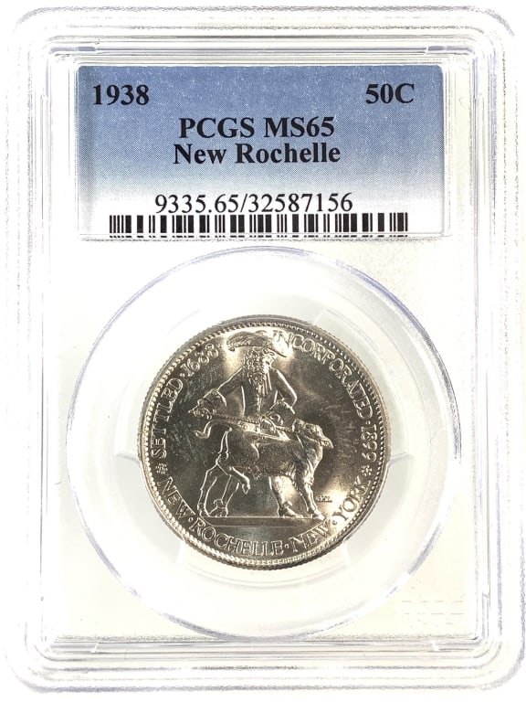 1938 New Rochelle Commem Half PCGS MS65: See pictures