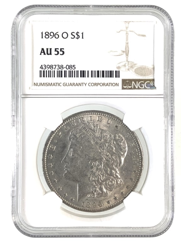 1896 O Morgan Dollar NGC AU55: See pictures
