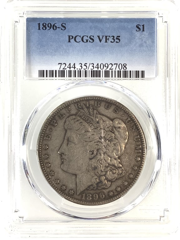 1896 S Morgan Dollar PCGS VF35: See pictures