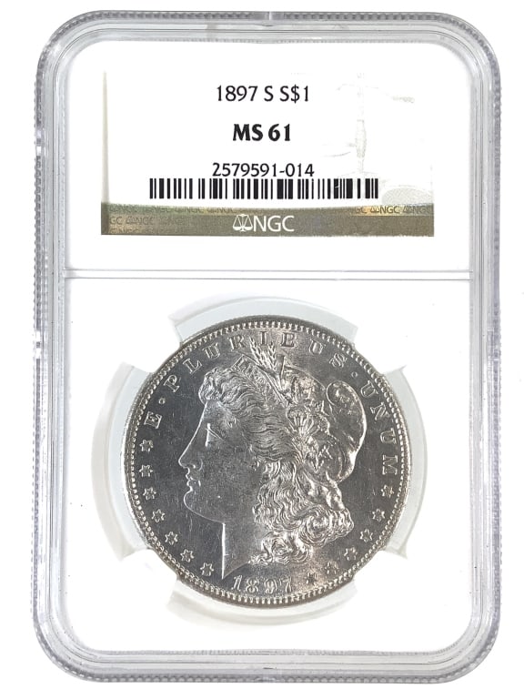 1897 S Morgan Dollar NGC MS61 (1 of 4)