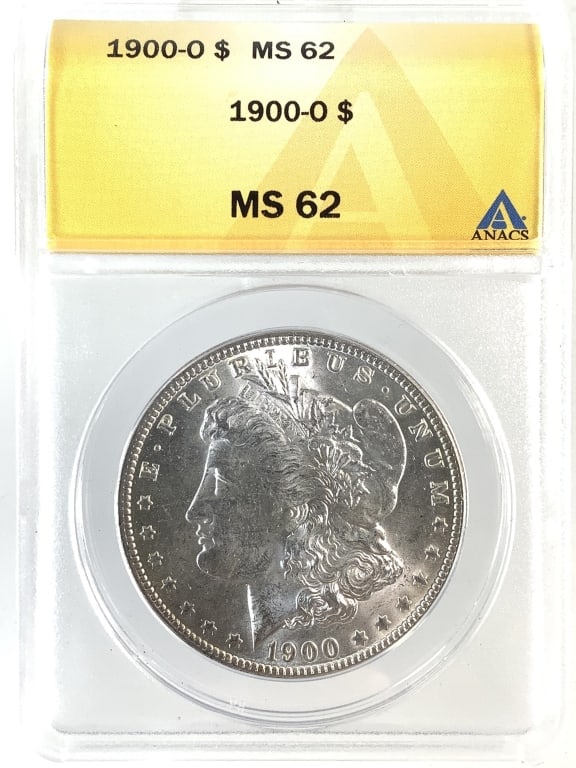 1900 O Morgan Dollar ANACS MS62: See pictures