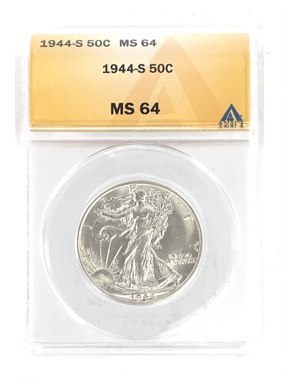 1944 S WL Half Dollar ANACS MS64: See pictures