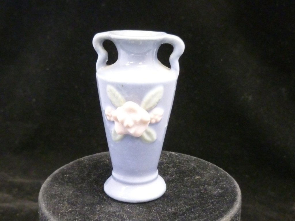 Porcelain Miniature Blue Vase Made in Occupied Japan Feb 07, 2013