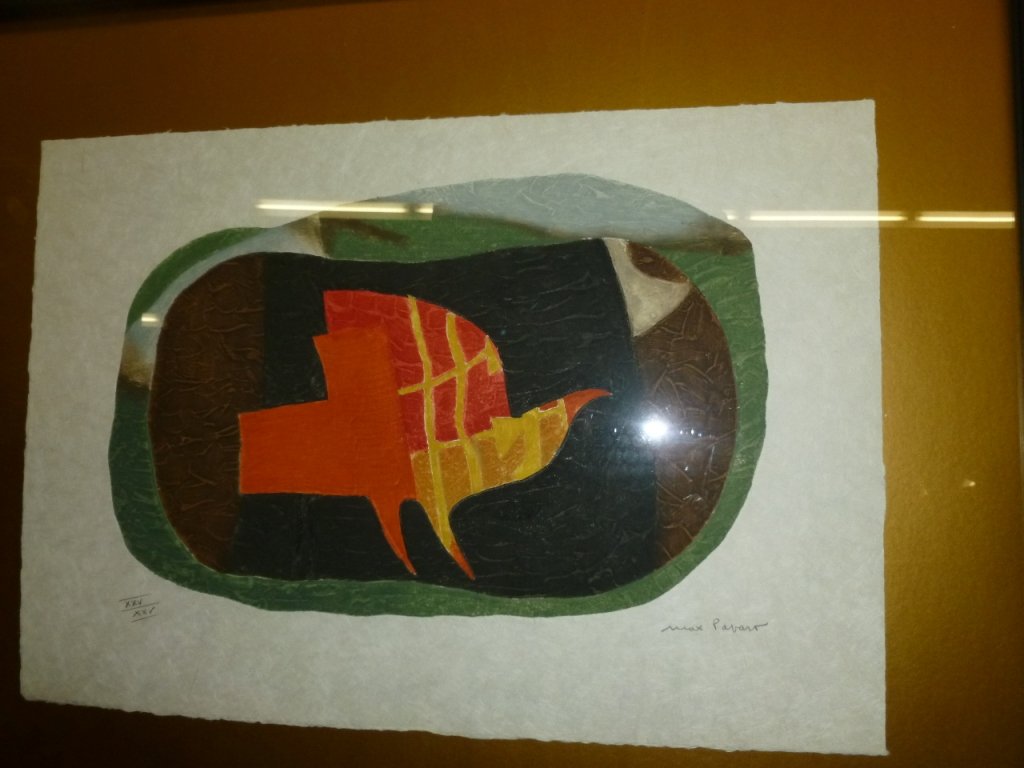 Signed Max Papart original "Bird Suite": An original signed, framed, and numbered Max Papart abstract piece. The piece is numbered 25/25.