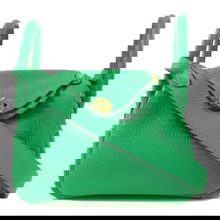 HERMES Clemence Leather Mini Lindy Hand-Turned Shoulder Bag Menthe 2wayShoulder Bag Menthe Green 6W: Item Name: HERMES Clemence Leather Mini Lindy Hand-Turned Shoulder Bag Menthe 2wayShoulder Bag Menthe Green 6W Taurillon Clemence Brand: HERMES Model No.: Z/6W Size: x W:20cmH:13cm x D:9cm(W:7.9 inch